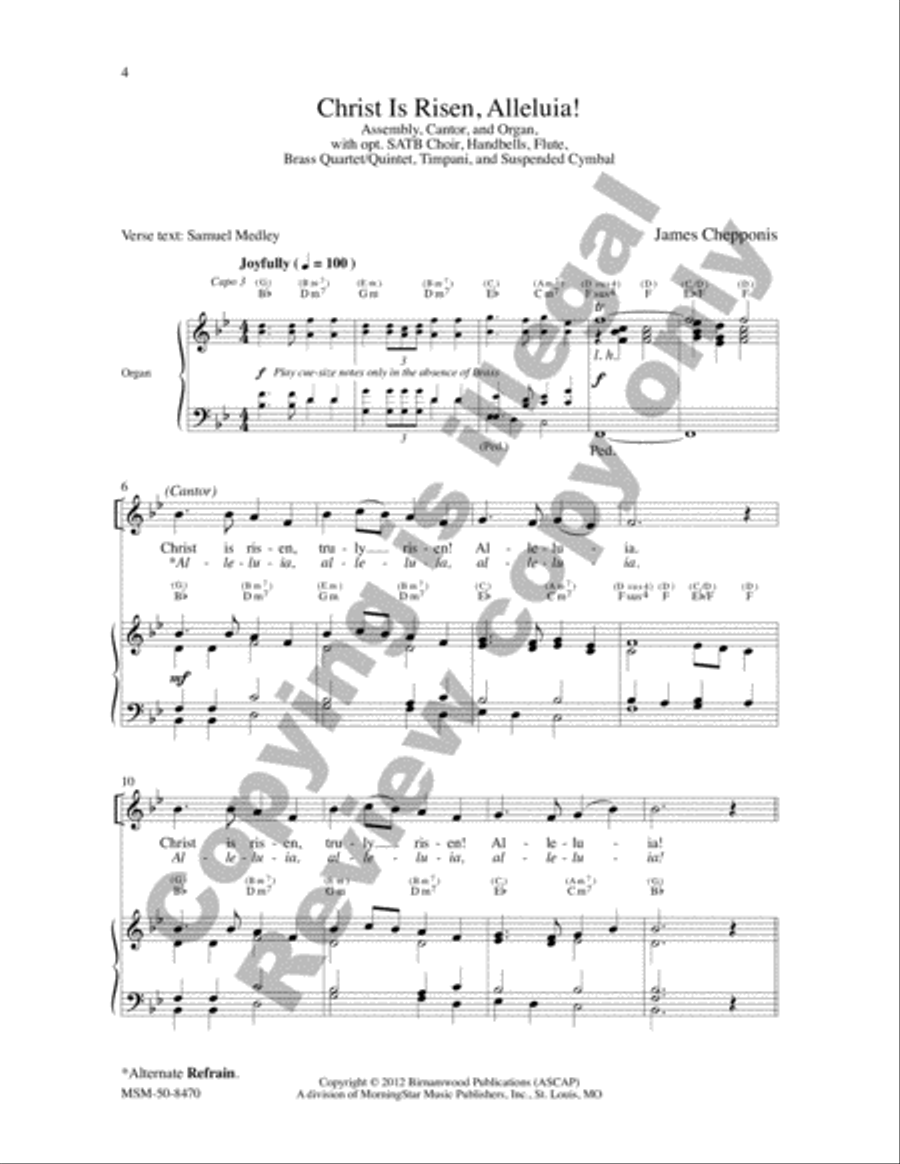 Christ Is Risen, Alleluia 4-Part scores gallery preview page 2