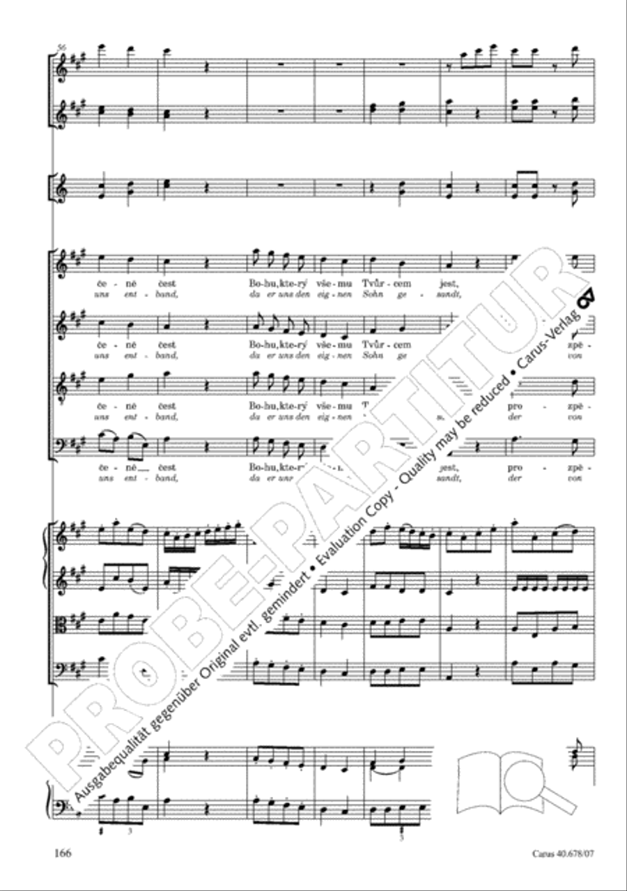 Missa pastoralis bohemica 4-Part scores gallery preview page 179