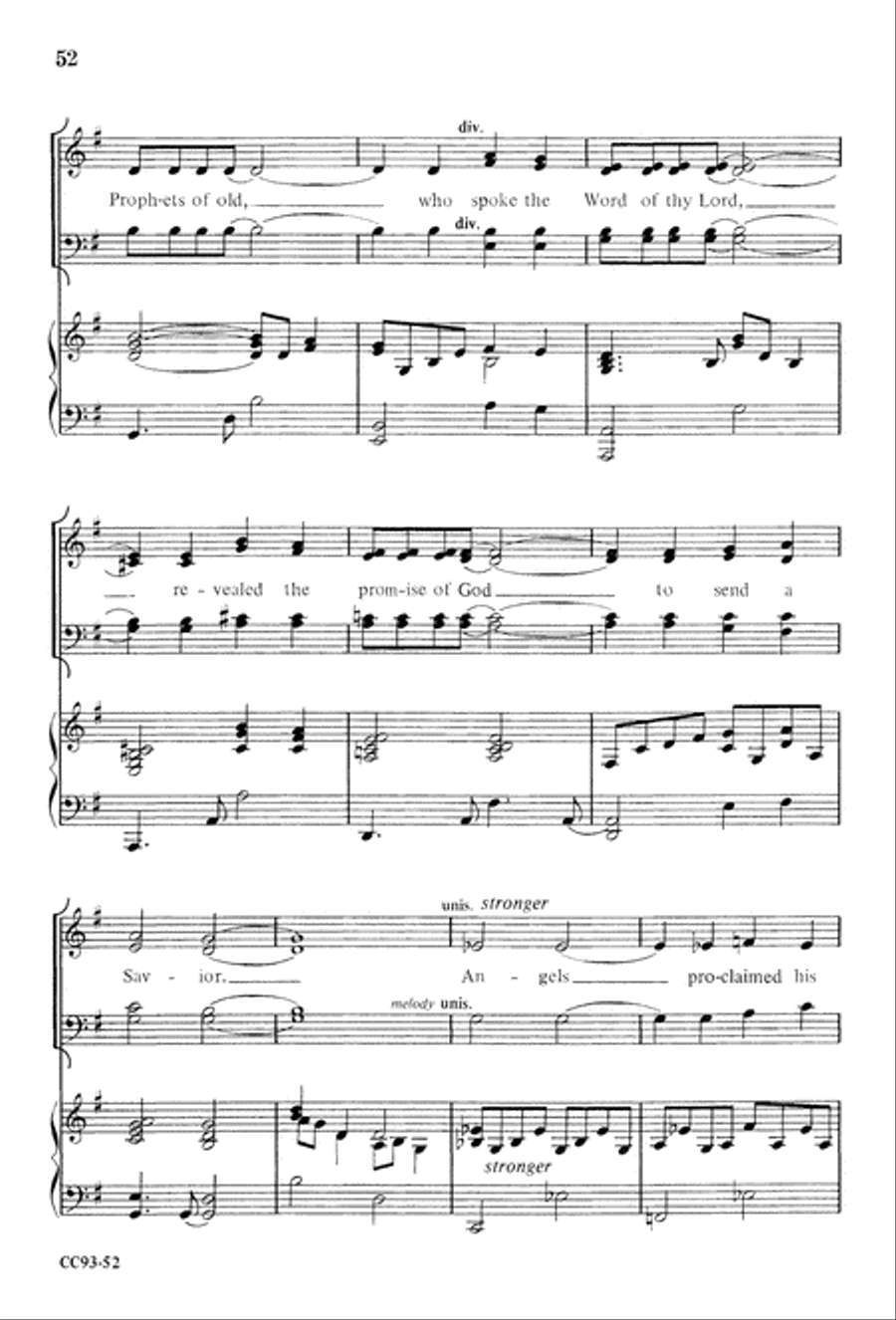 Jesus Is Born 4-Part scores gallery preview page 54