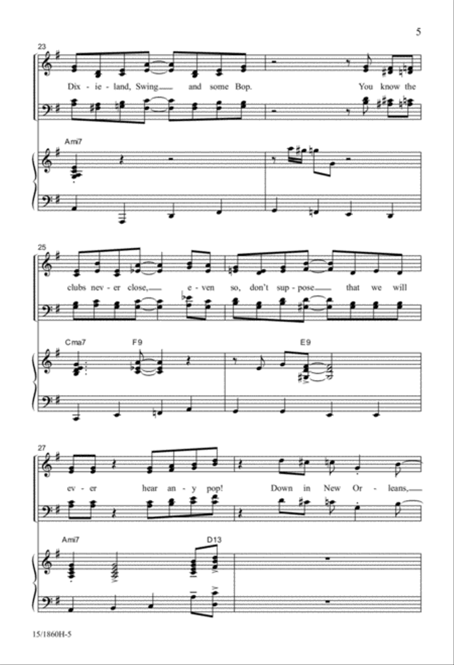 City of Jazz 4-Part scores gallery preview page 5