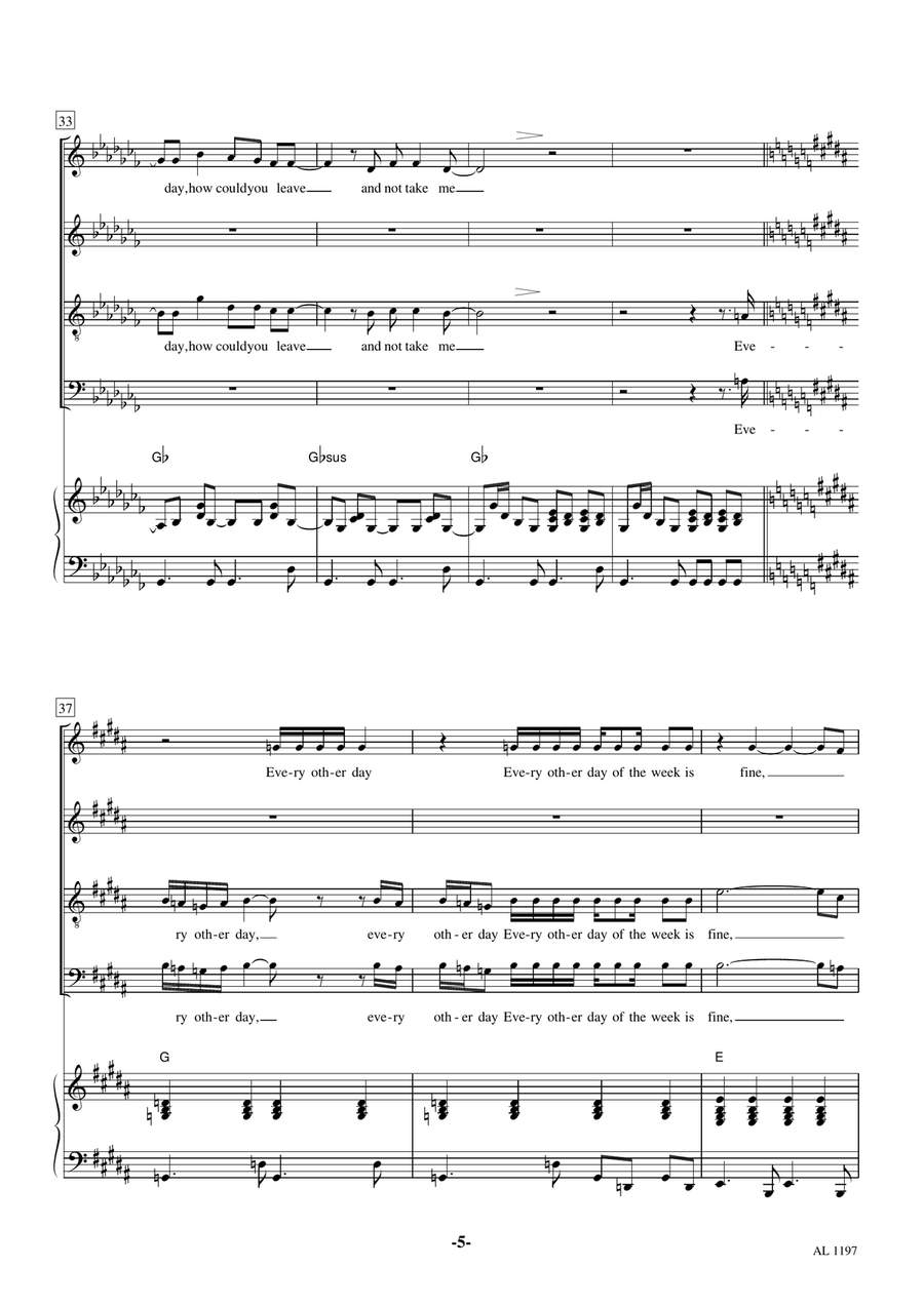 Monday, Monday 4-Part scores gallery preview page 5