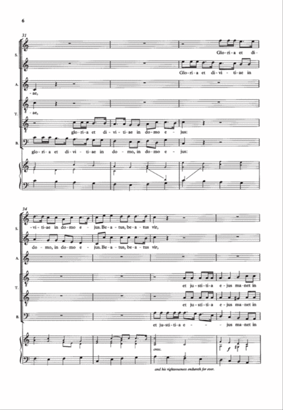 Beatus vir Choir scores gallery preview page 6