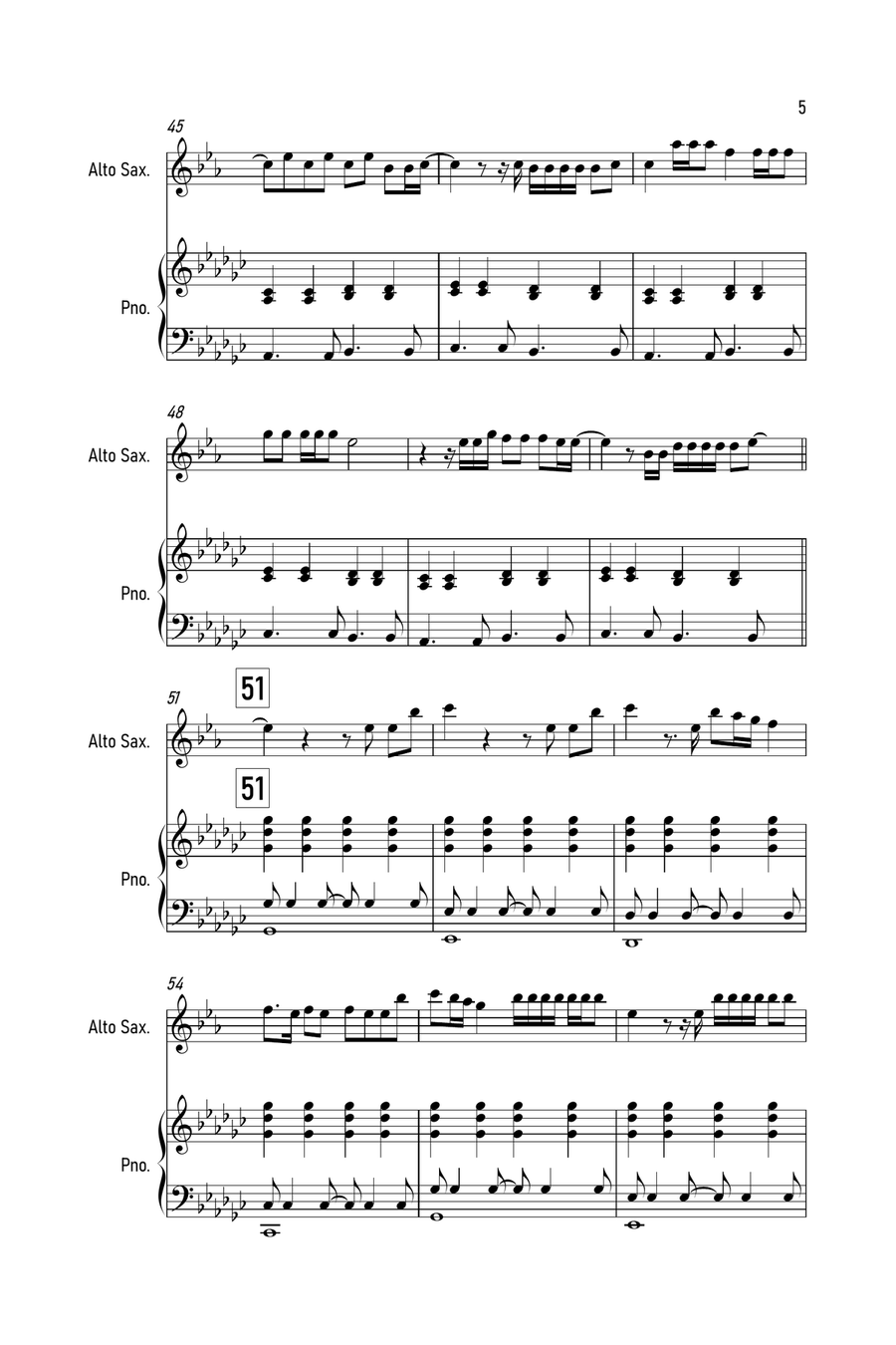 Exile Alto Saxophone scores gallery preview page 5