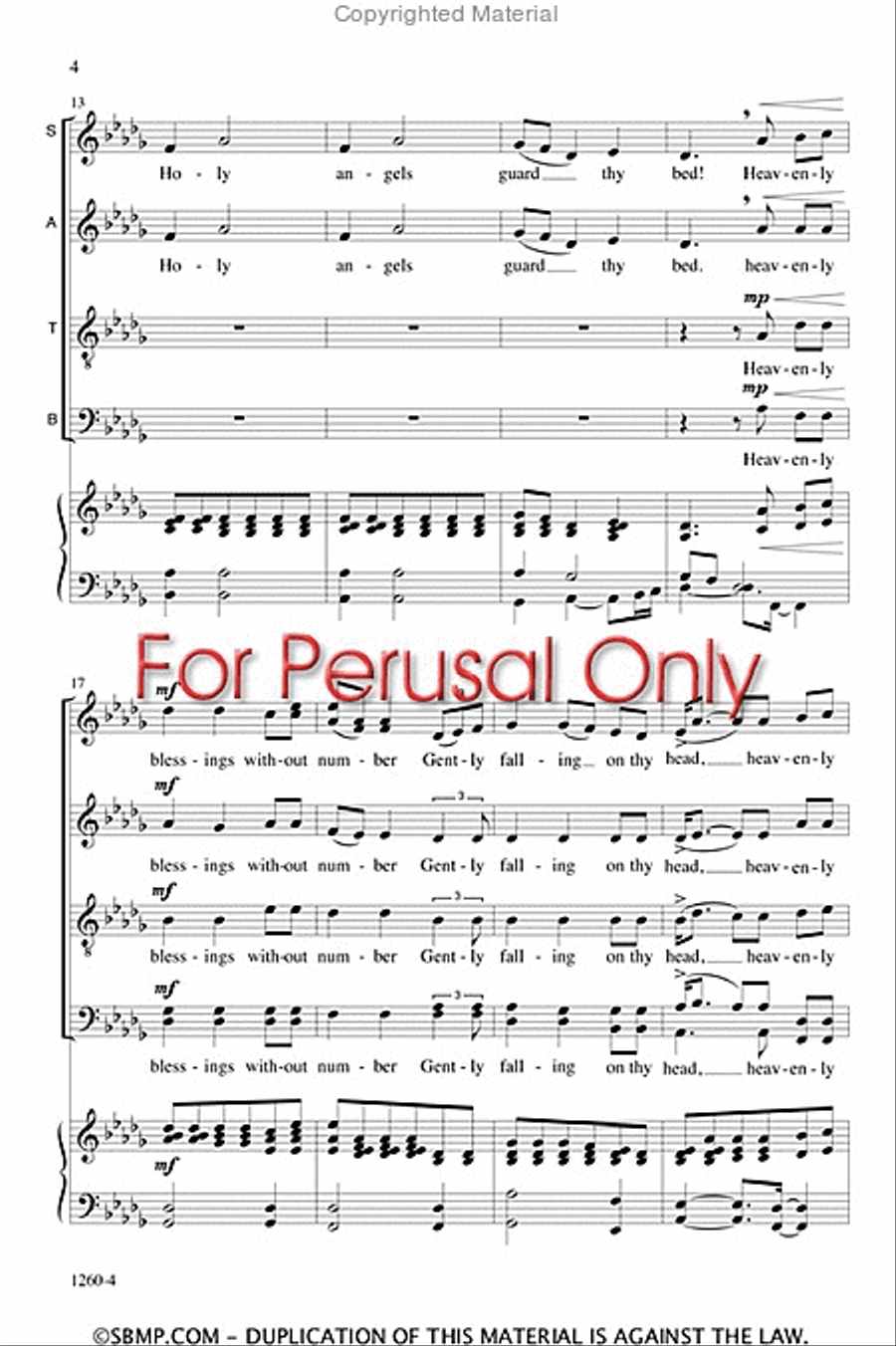 Cradle Hymn - SATB Octavo 4-Part scores gallery preview page 3