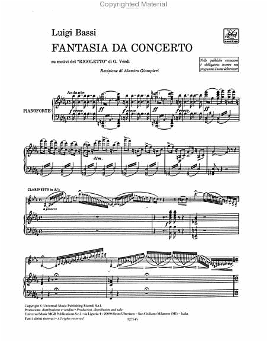 Rigoletto Fantasia da concerto