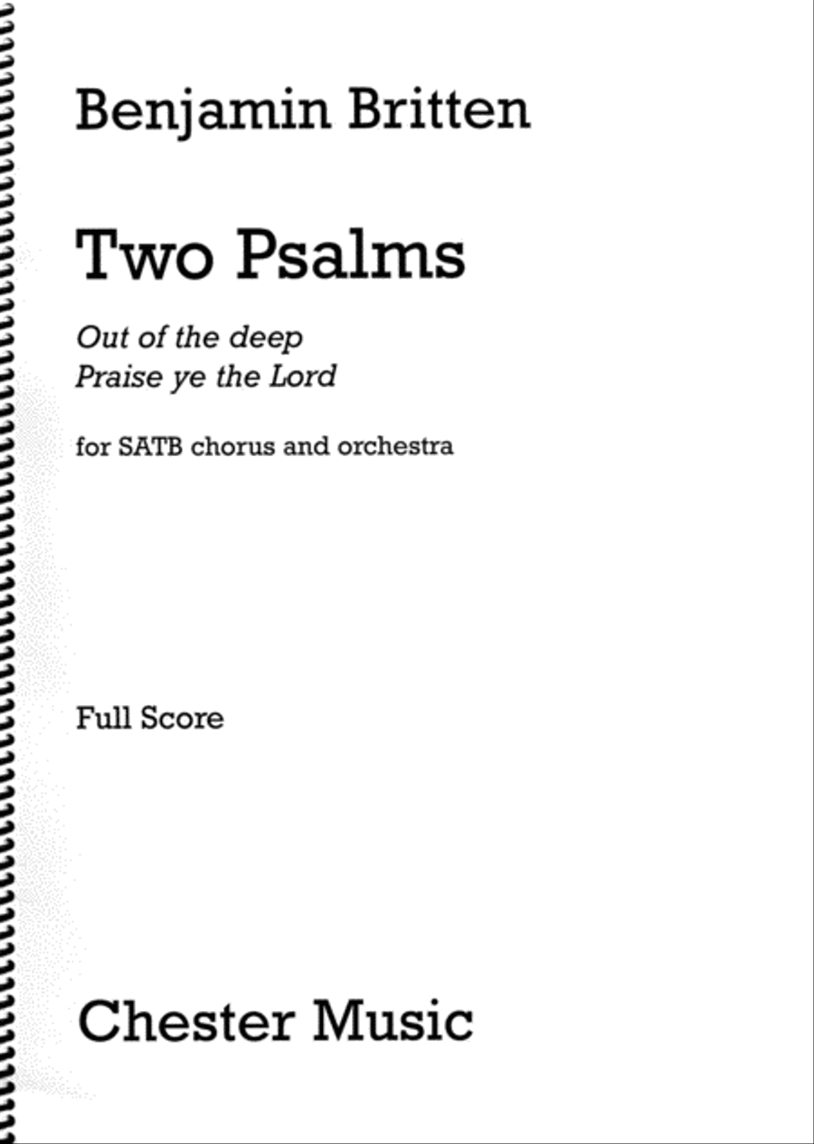 Two Psalms Choir scores gallery preview page 1