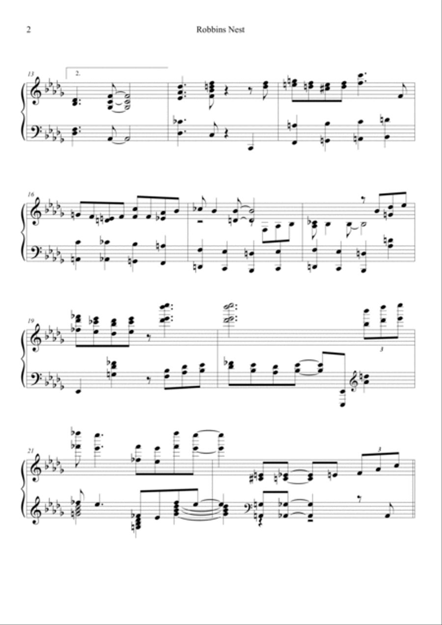 Robbins Nest Piano Solo scores gallery preview page 2