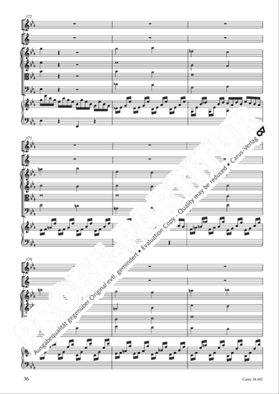 Concerto grosso for cembalo or piano Horn scores gallery preview page 37