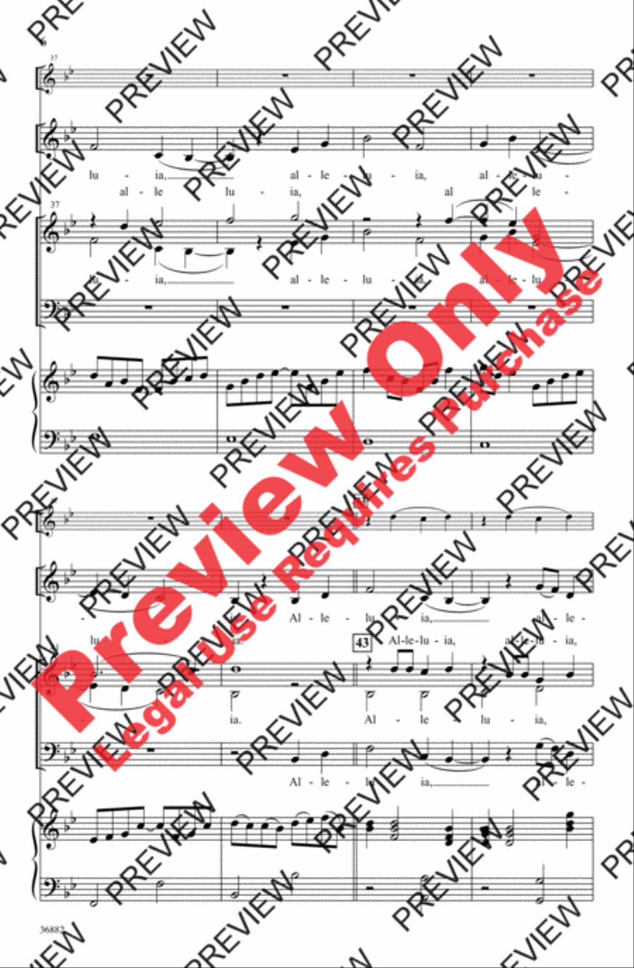 A Repeating Alleluia 3-Part scores gallery preview page 6