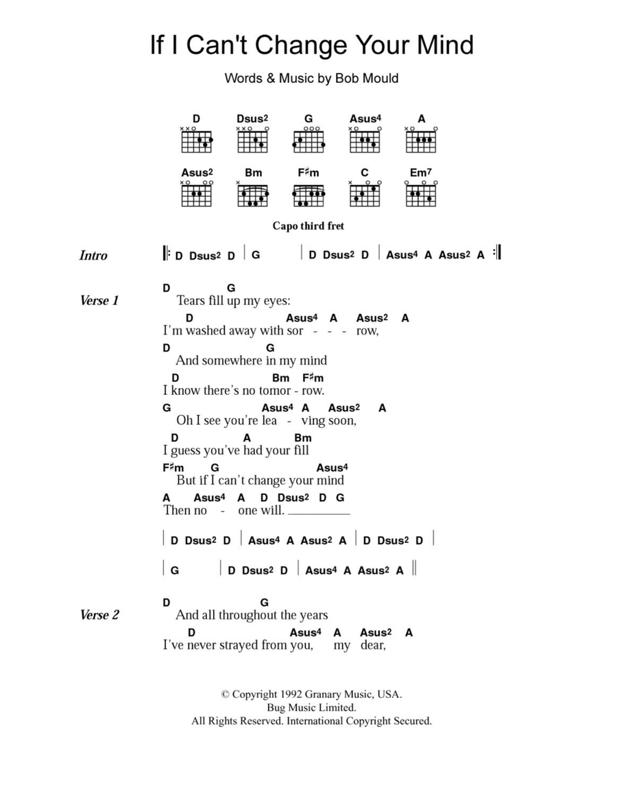 If I Can't Change Your Mind Acoustic Guitar scores gallery preview page 1
