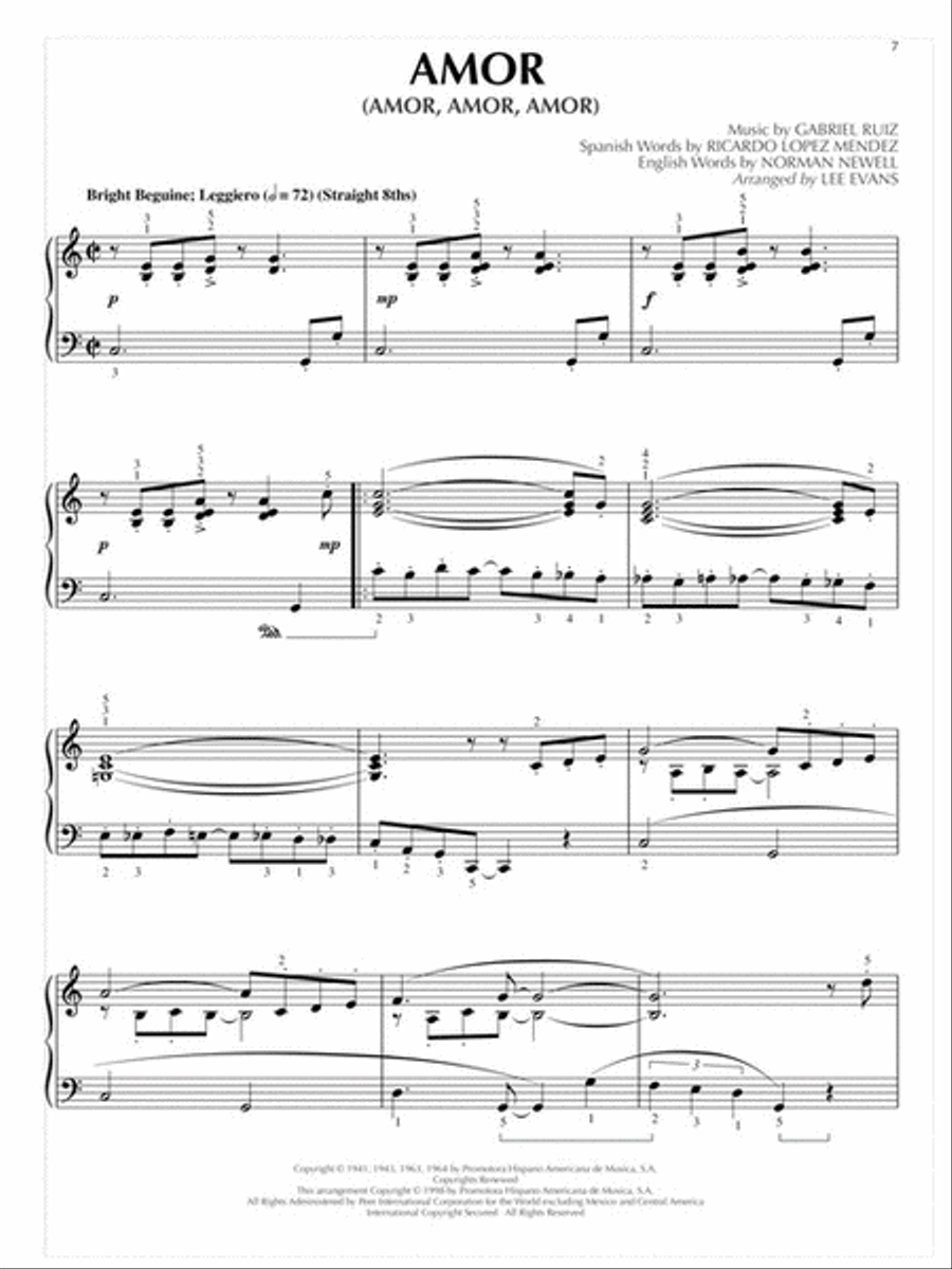 Famous Latin Hits - 2nd Edition Piano Solo scores gallery preview page 4