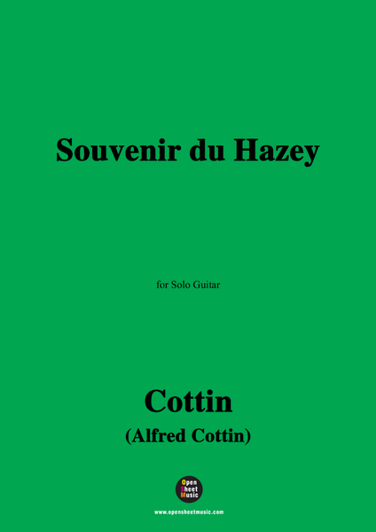 Cottin-Souvenir du Hazey,for Guitar image number null