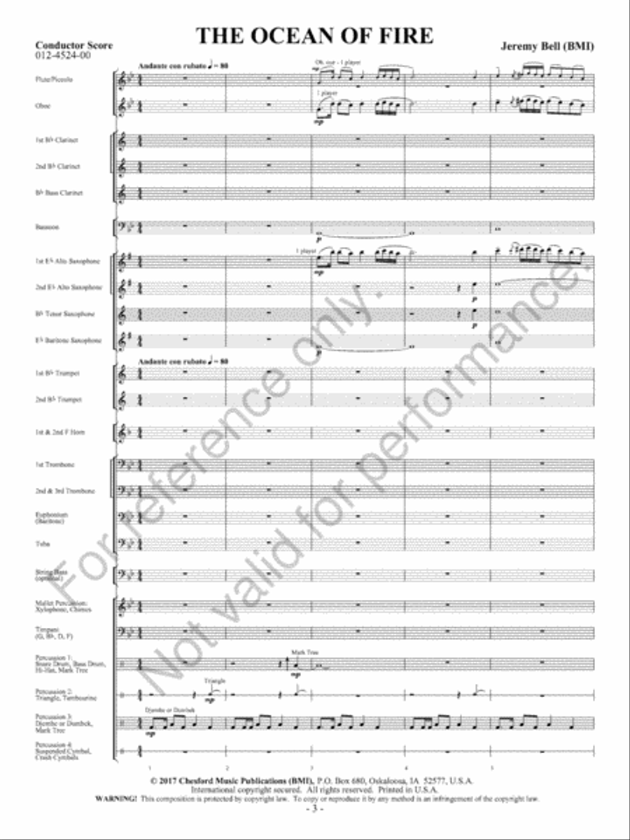 The Ocean Of Fire The Ocean Of Fire Concert Band scores gallery preview page 4