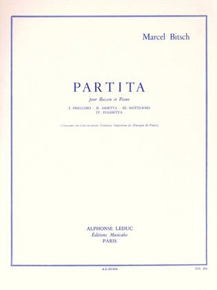 Book cover for Partita (bassoon & Piano)
