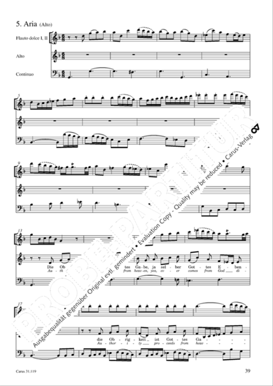 Praise the Lord, O Jerusalem (Preise, Jerusalem, den Herrn) 4-Part scores gallery preview page 40