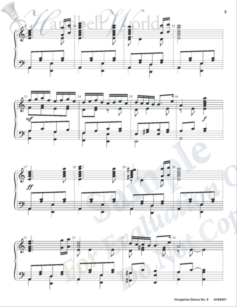 Hungarian Dance No. 5 5-Octaves scores gallery preview page 6