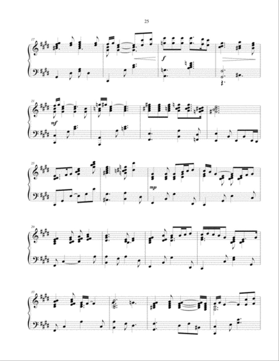 Zero Eighty-Four - piano solo Piano Solo scores gallery preview page 3