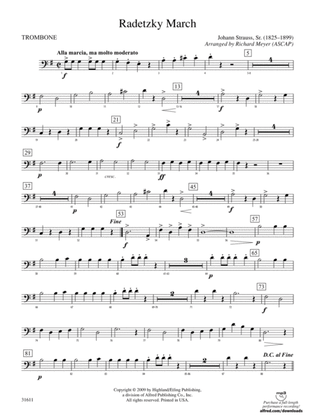 Radetzky March: 1st Trombone