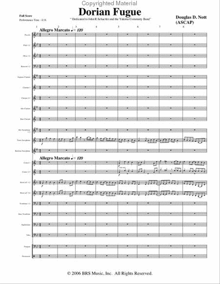 Dorian Fugue Concert Band scores gallery preview page 3