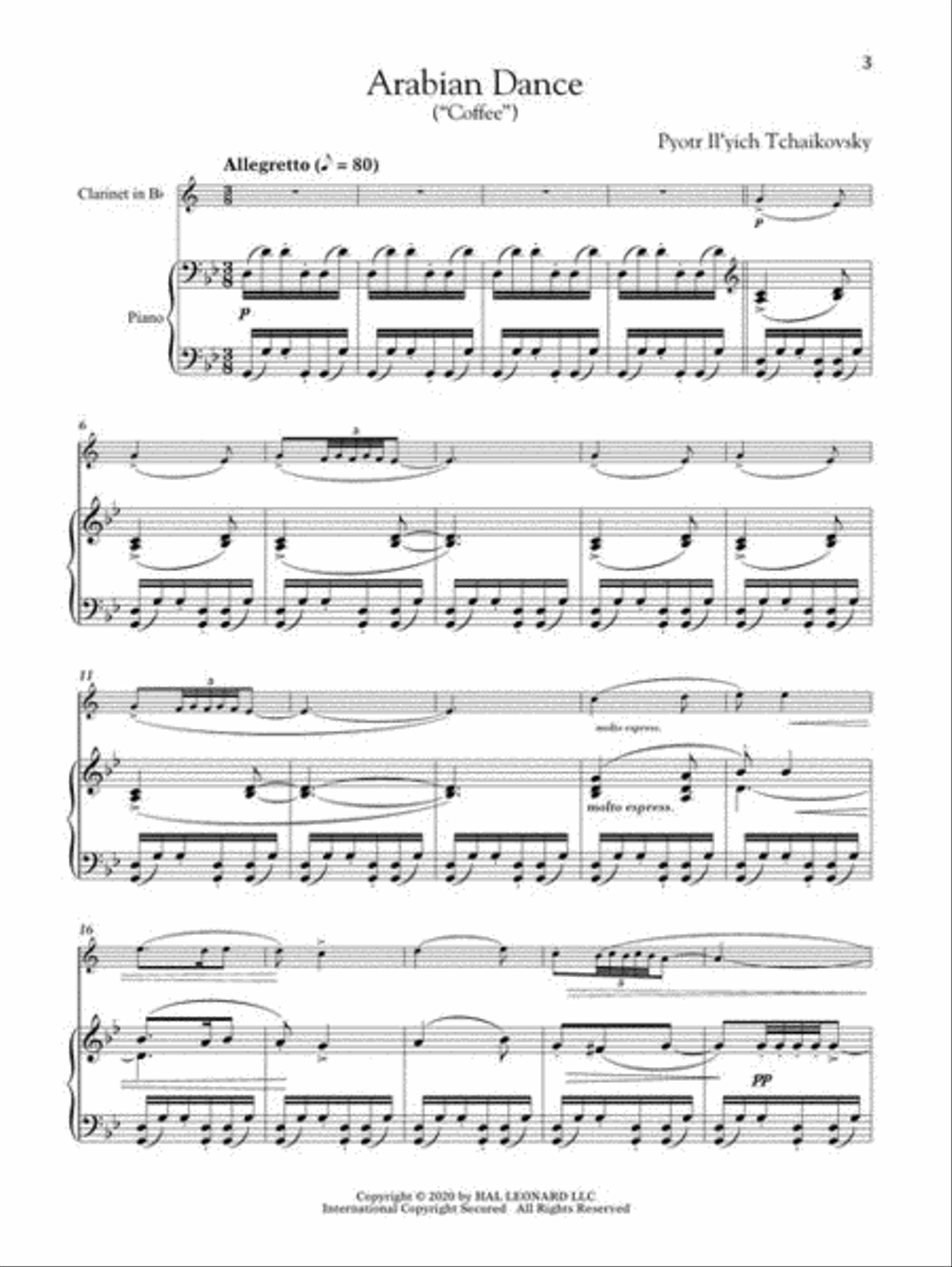 The Nutcracker for Classical Players Clarinet Solo scores gallery preview page 4