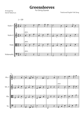 Greensleeves (for String Quartet)
