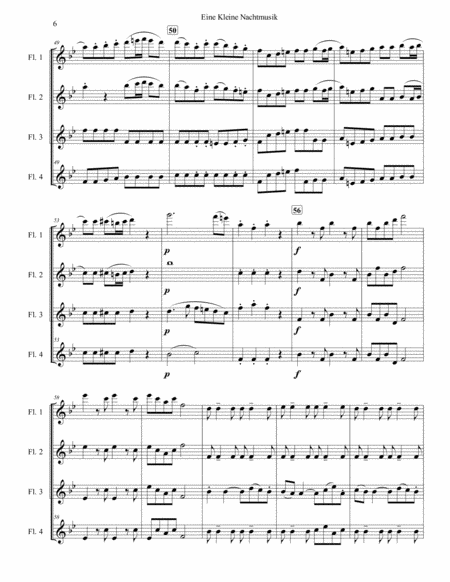 Eine Kleine Nachtmusik for Flute Quartet image number null