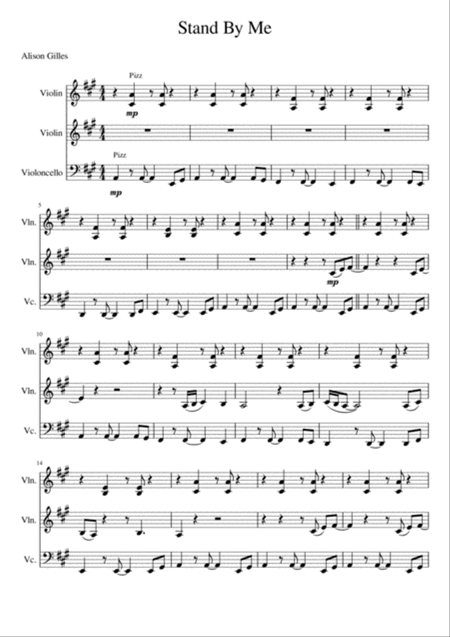 Stand By Me String Trio scores gallery preview page 1