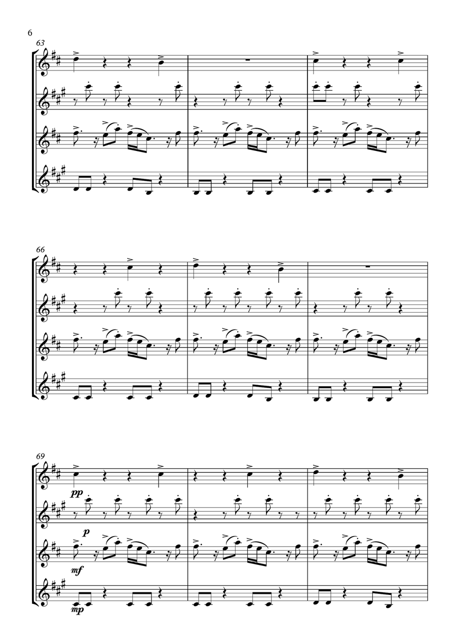 Can You Afford To Be An Individual? Woodwind Quartet scores gallery preview page 6