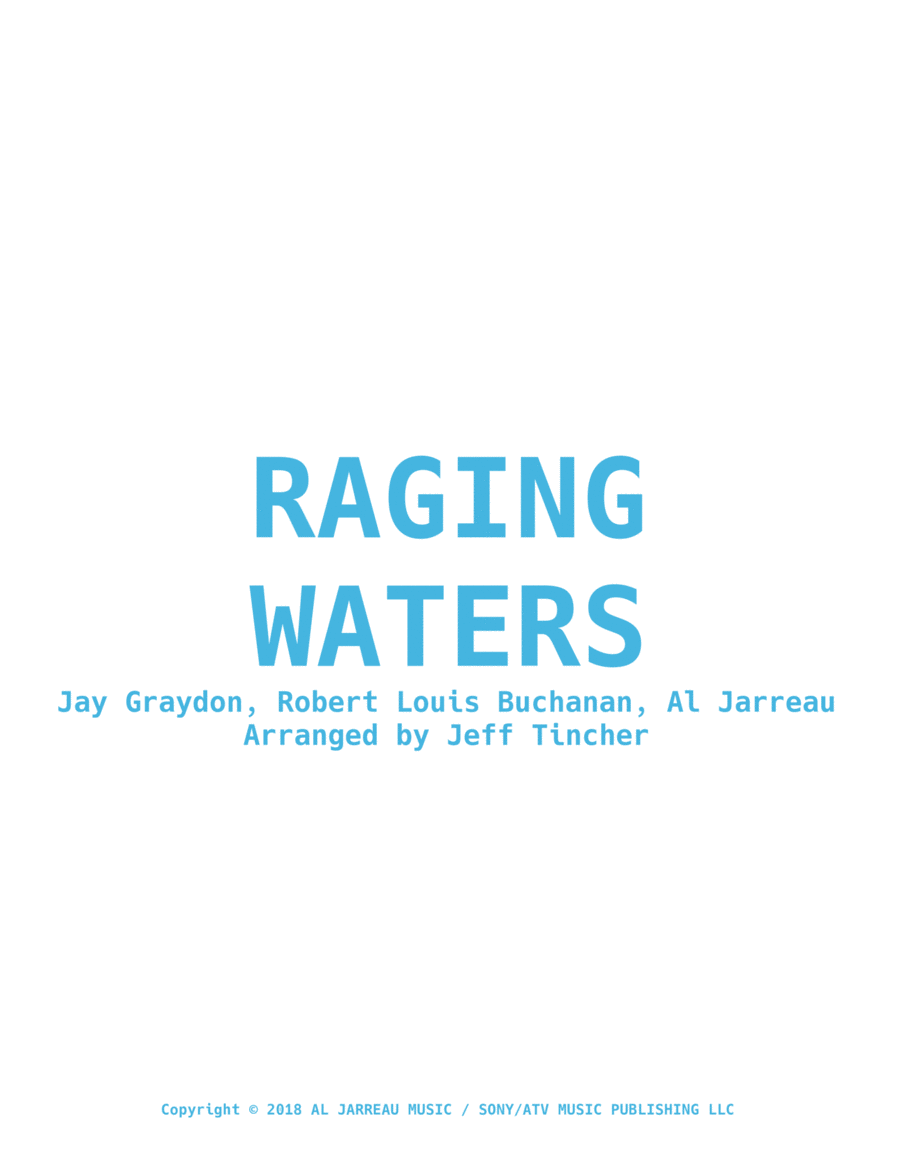 Raging Waters Piano, Vocal, Guitar scores gallery preview page 1
