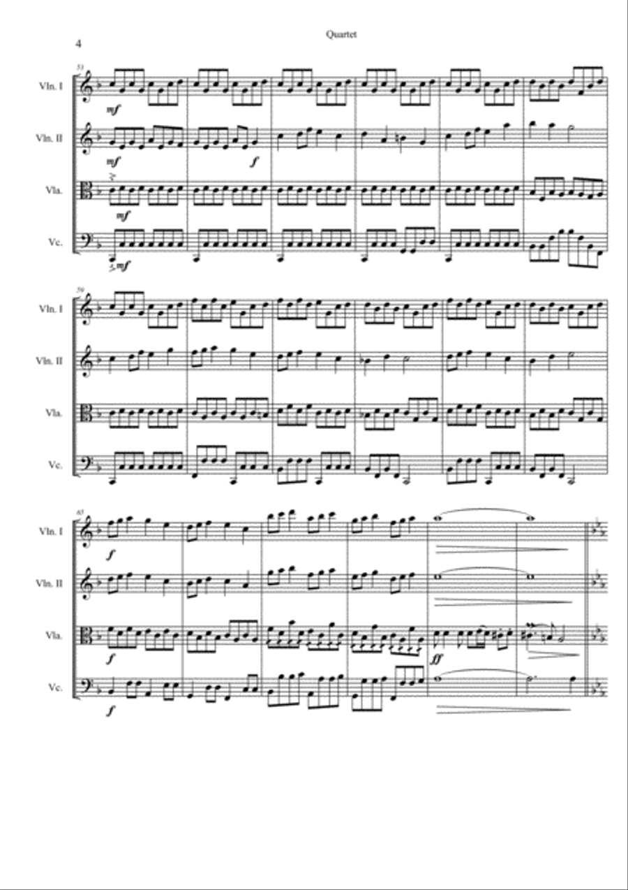 Mixolydian Quartet - Strings String Quartet scores gallery preview page 4