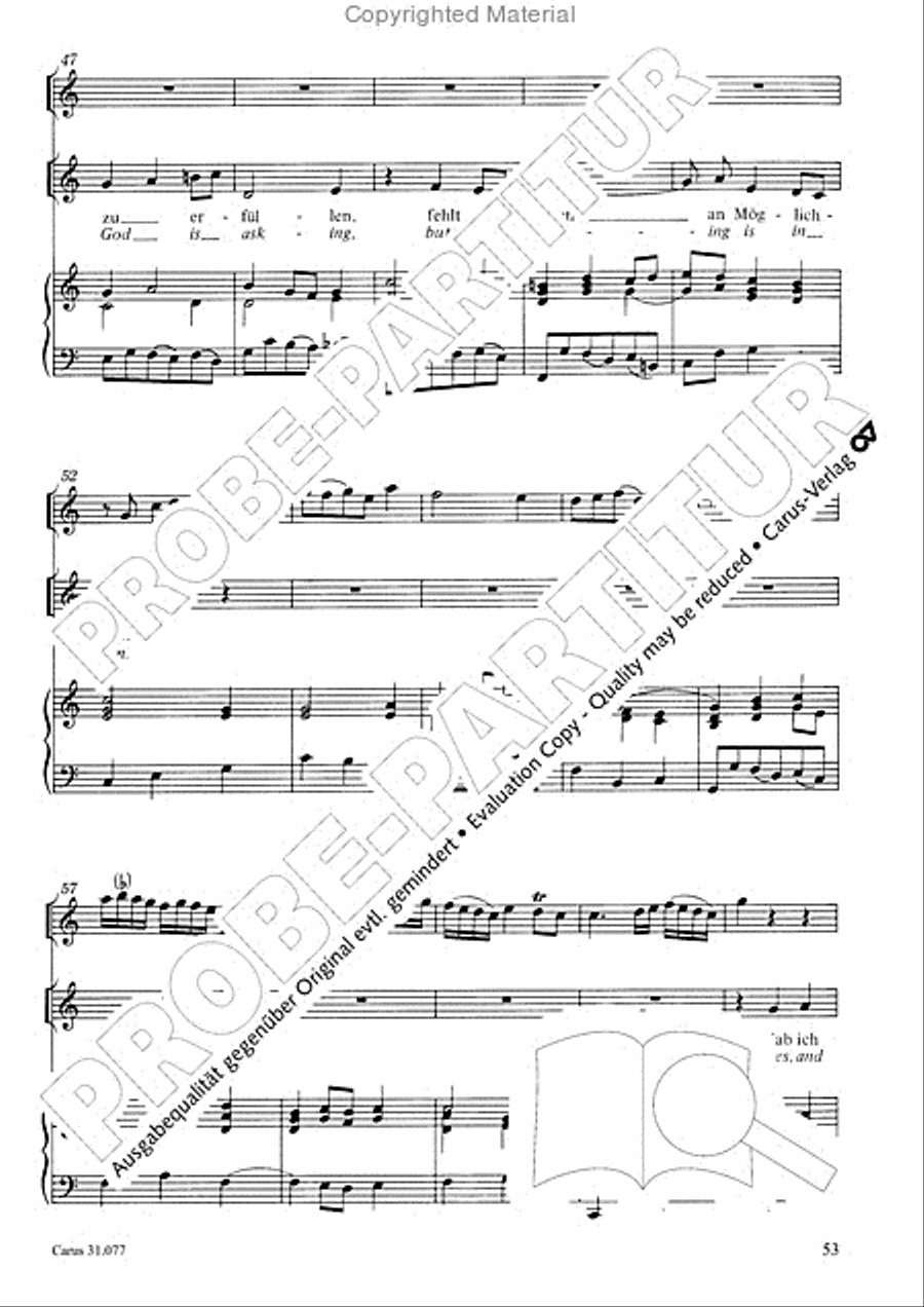 The Lord your God you shall now be loving (Du sollt Gott, deinen Herren, lieben) 4-Part scores gallery preview page 54