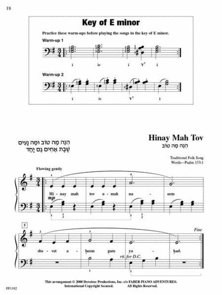 ChordTime Piano Jewish Favorites