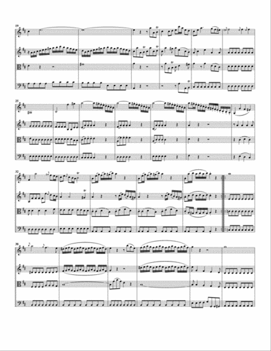 3 Divertimenti, K.136-K.138 (original version for string quartet) String Quartet scores gallery preview page 4