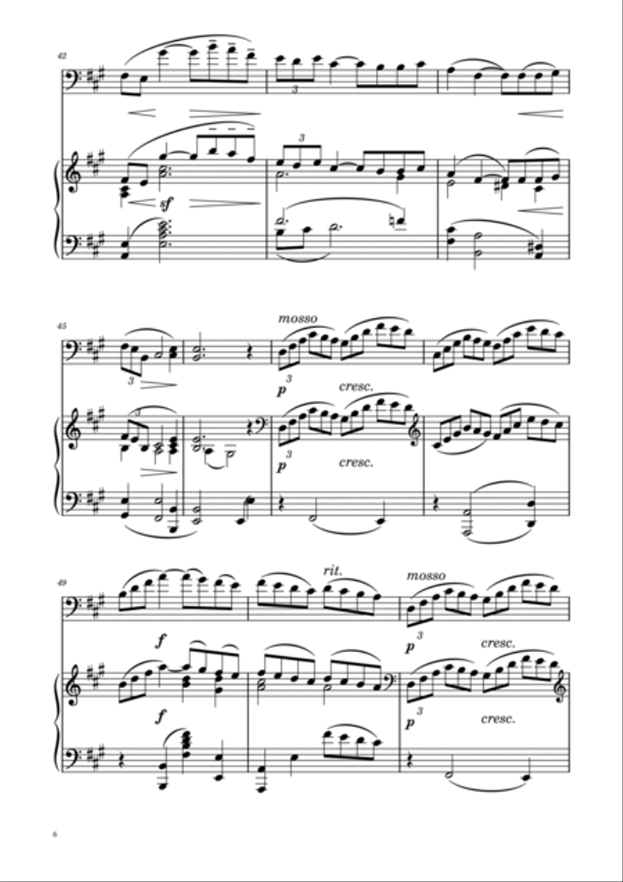 Debussy - Arabesque Nº1 - Cello Solo w/ Piano Accompaniment Piano scores gallery preview page 6