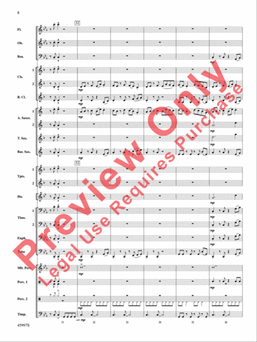 1st and Goal Concert Band scores gallery preview page 9