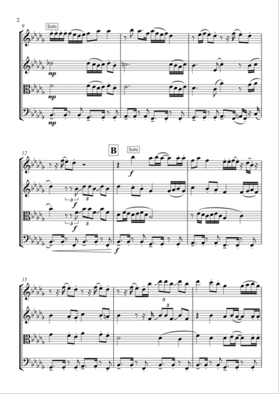 Hips Don't Lie String Quartet scores gallery preview page 2