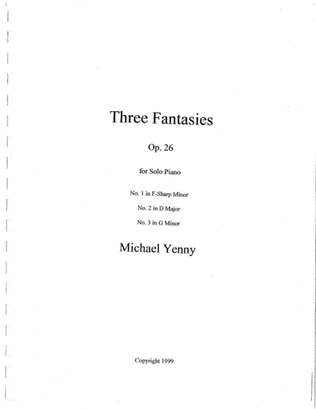 Book cover for Three Fantasies, op. 26