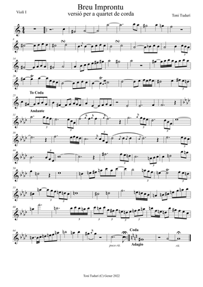 Improntu for string or flute quartet