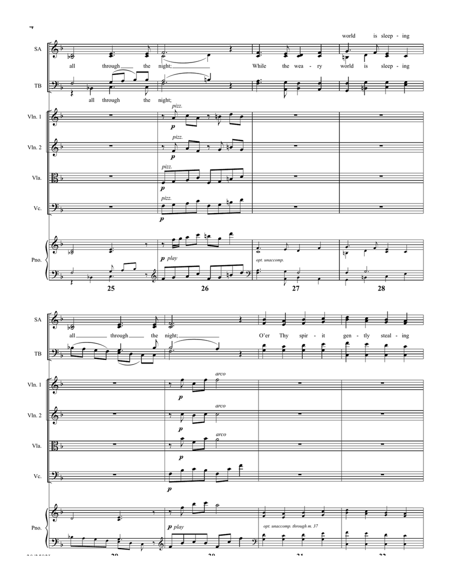 A Christmas Lullaby - String Quartet Score and Parts String Quartet scores gallery preview page 4