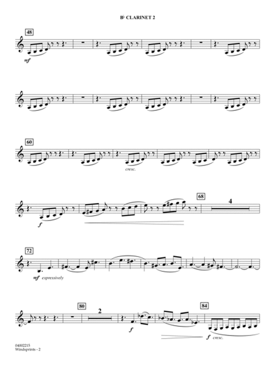 Windsprints - Bb Clarinet 2