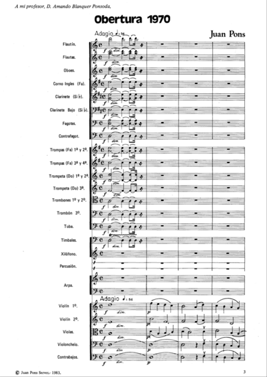 Obertura 1970 (Orquesta) Obertura 1970 (Orquesta) Full Orchestra scores gallery preview page 2