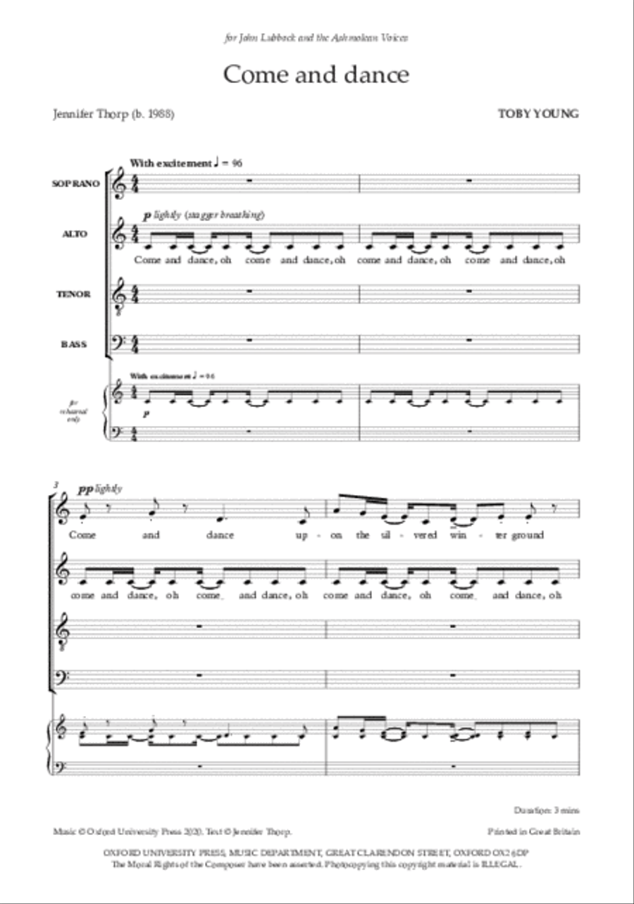Come and dance 4-Part scores gallery preview page 2