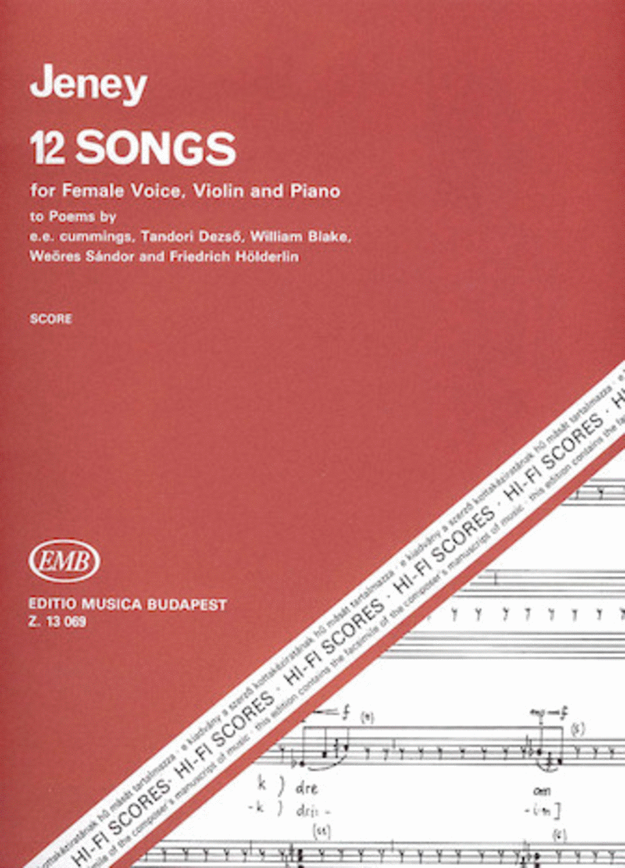 12 Songs For Female Voice, Violin And Piano Voice scores gallery preview page 1