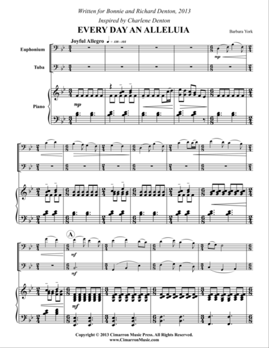 Every Day an Alleluia Every Day an Alleluia Brass Duet scores gallery preview page 1