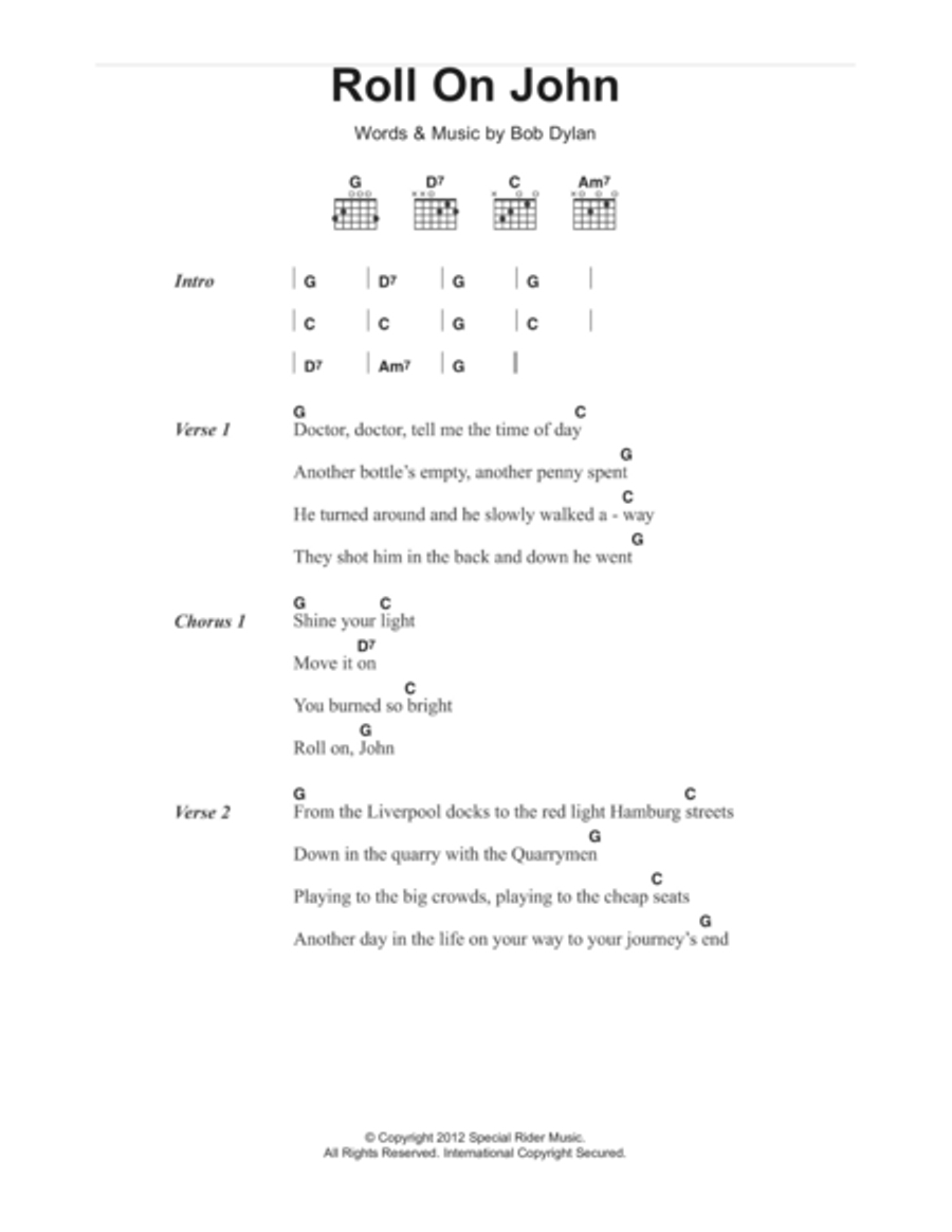 Roll On John Acoustic Guitar scores gallery preview page 1
