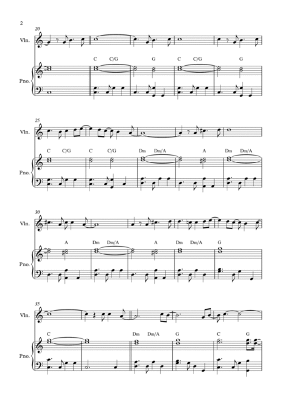 I Just Called To Say I Love You Violin Solo scores gallery preview page 2