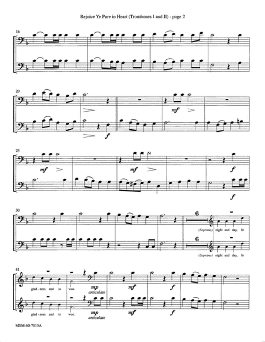 Rejoice, Ye Pure in Heart Choir scores gallery preview page 5