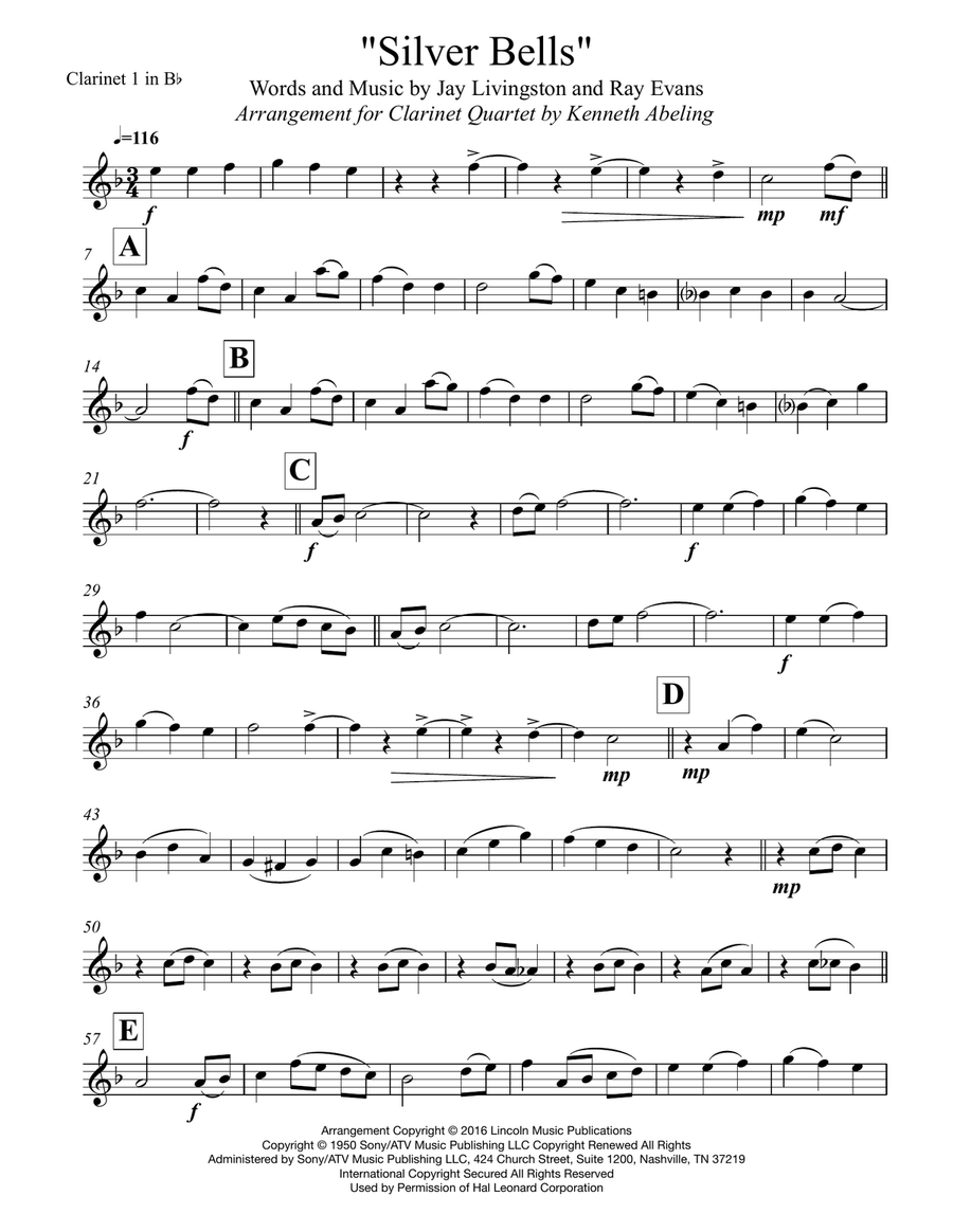 Silver Bells Silver Bells Woodwind Ensemble scores gallery preview page 6