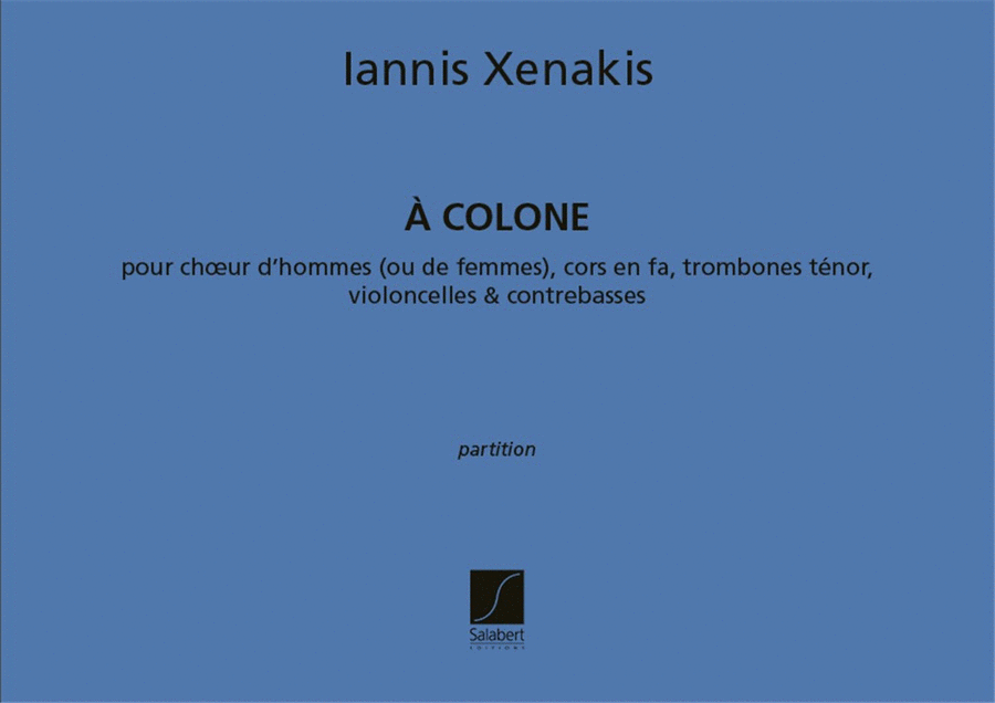 A Colone Choeur (Vx-Hm) Cor Trb Cb Partition Choir scores gallery preview page 1