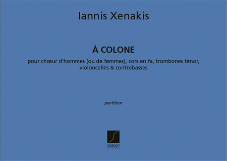 A Colone Choeur (Vx-Hm) Cor Trb Cb Partition